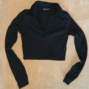 Zara Collared crop top